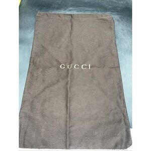GUCCI Dust Bag Travel Storage Cotton Drawstring POUCH Brown ITALY 11.5"x17"